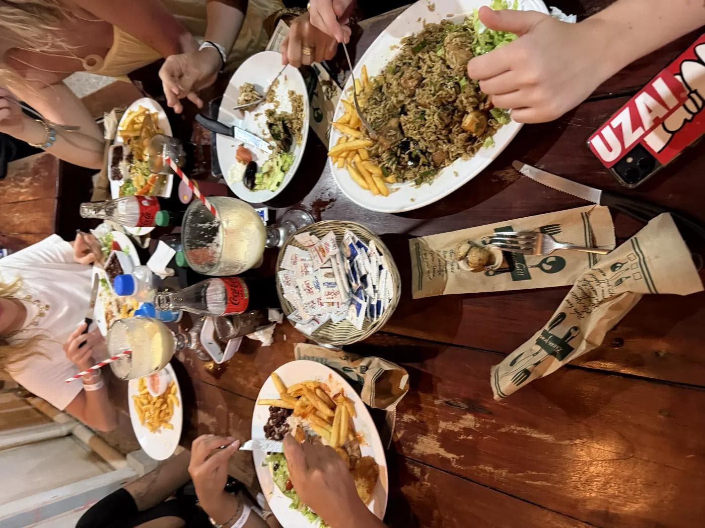 Communal dinner with friends